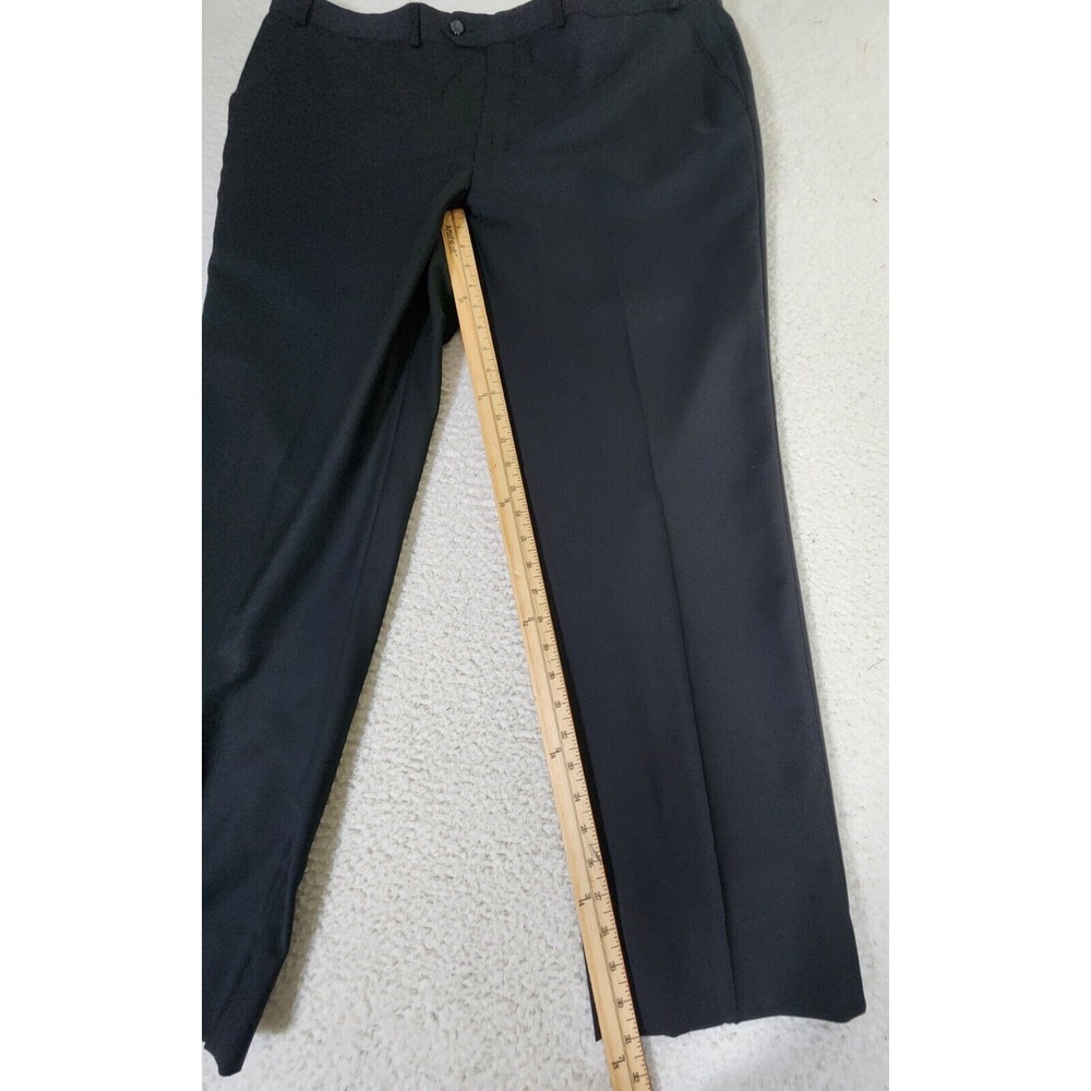 Ralph Lauren Wool Dress Pants Men's Size 42x32* Black Total Comfort Flat Front - Picture 7 of 11
